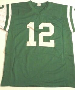 UNSIGNED CUSTOM Sewn Stitched Joe Namath Green Jersey