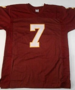 UNSIGNED CUSTOM Sewn Stitched Joe Theismann Burgundy Jersey