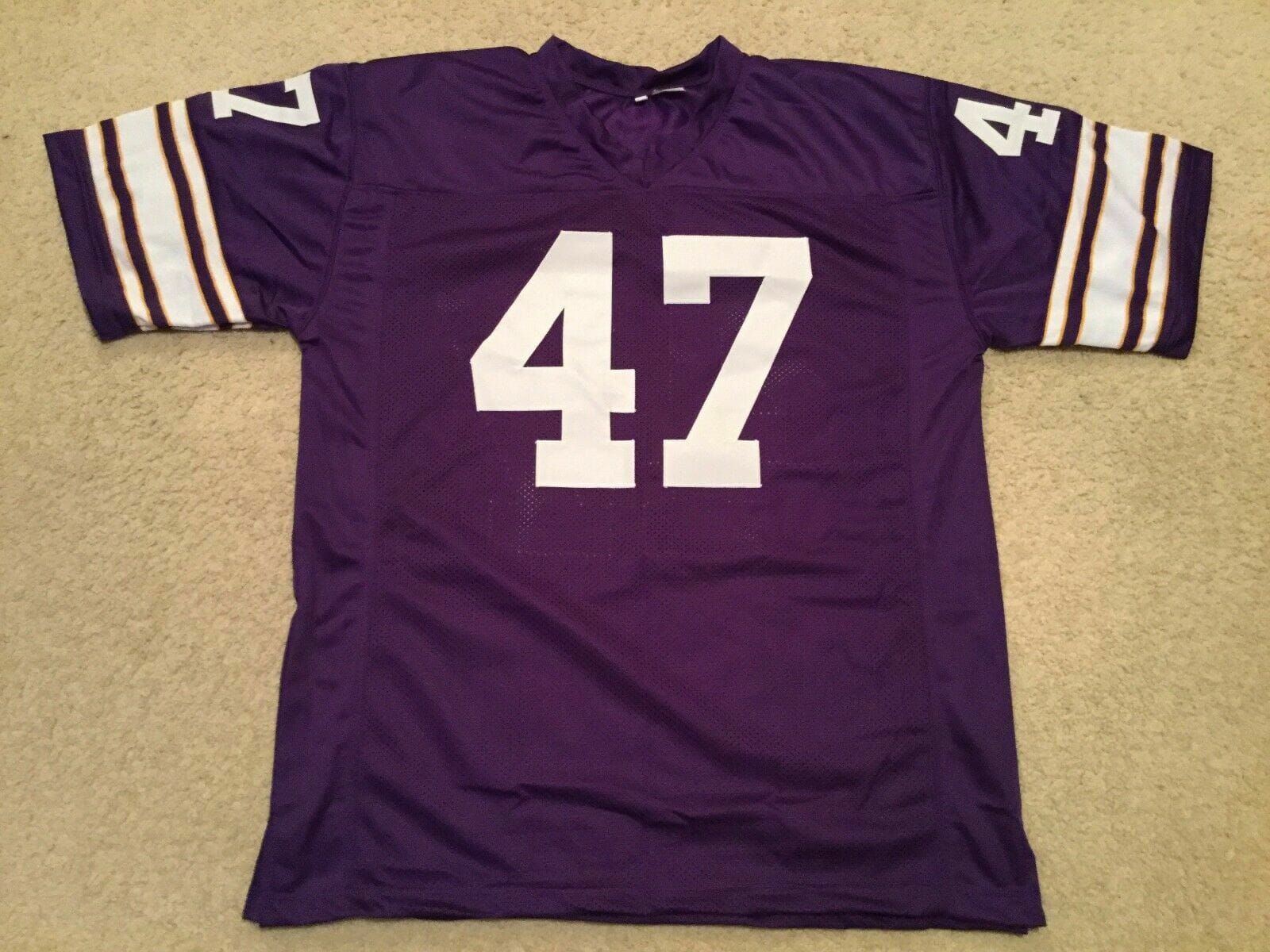 UNSIGNED CUSTOM Sewn Stitched Joey Browner Purple Jersey