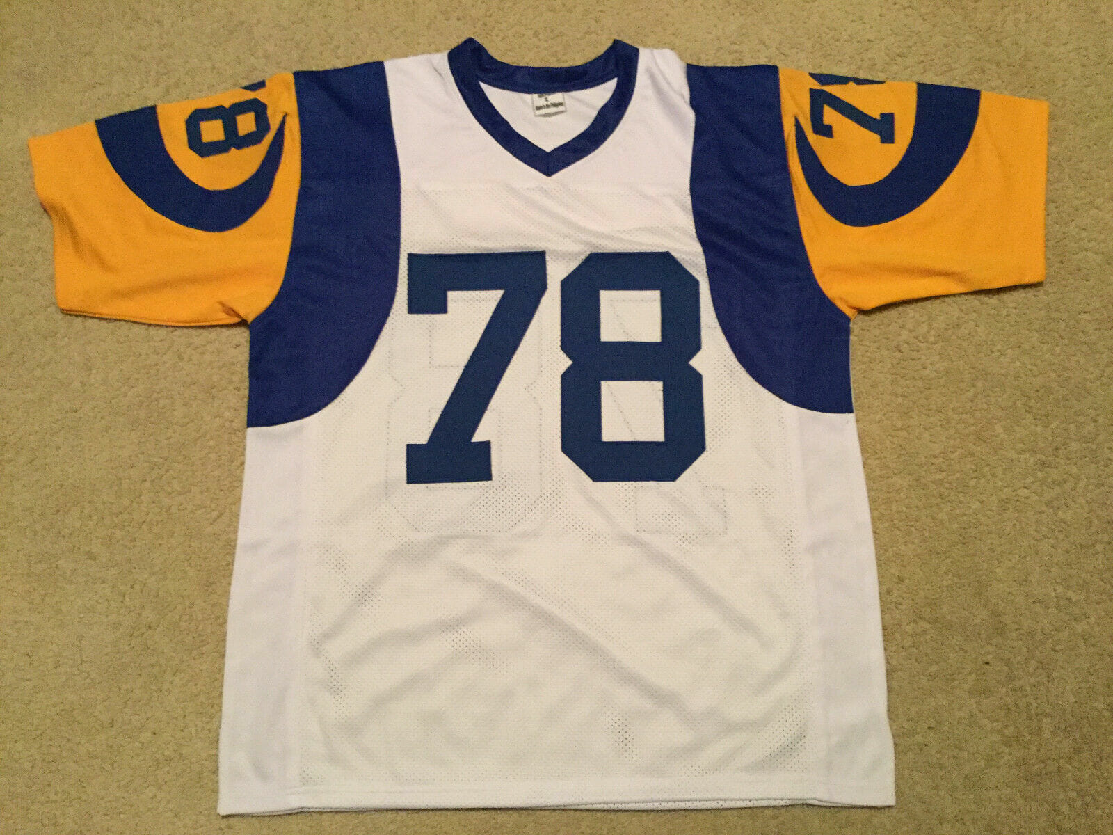 UNSIGNED CUSTOM Sewn Stitched Jackie Slater White Jersey
