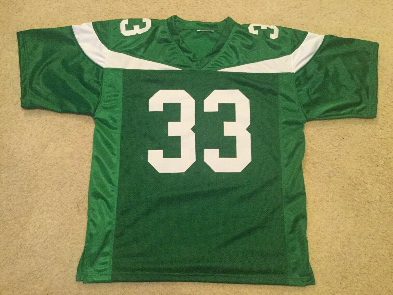 UNSIGNED CUSTOM Sewn Stitched Jamal Adams Green ERROR Jersey