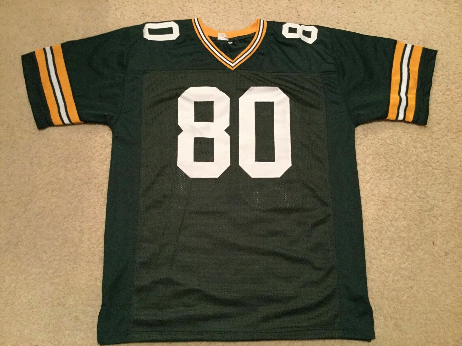 UNSIGNED CUSTOM Sewn Stitched James Lofton Green Jersey