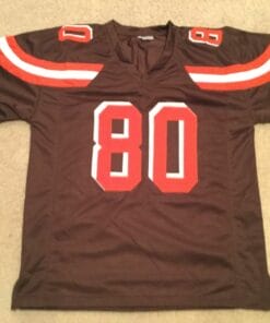UNSIGNED CUSTOM Sewn Stitched Jarvis Landry Brown Jersey
