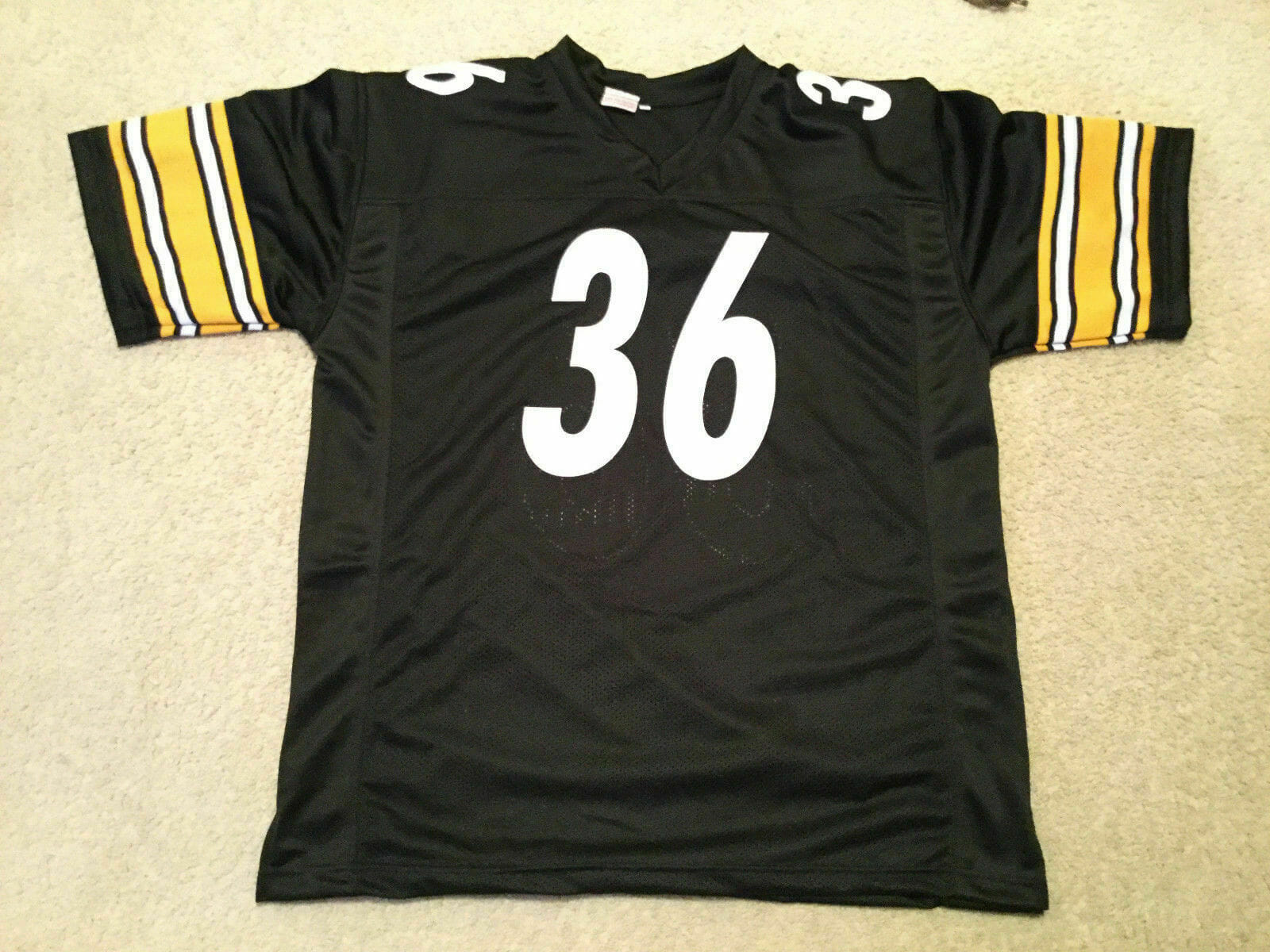 UNSIGNED CUSTOM Sewn Stitched Jerome Bettis Black Jersey