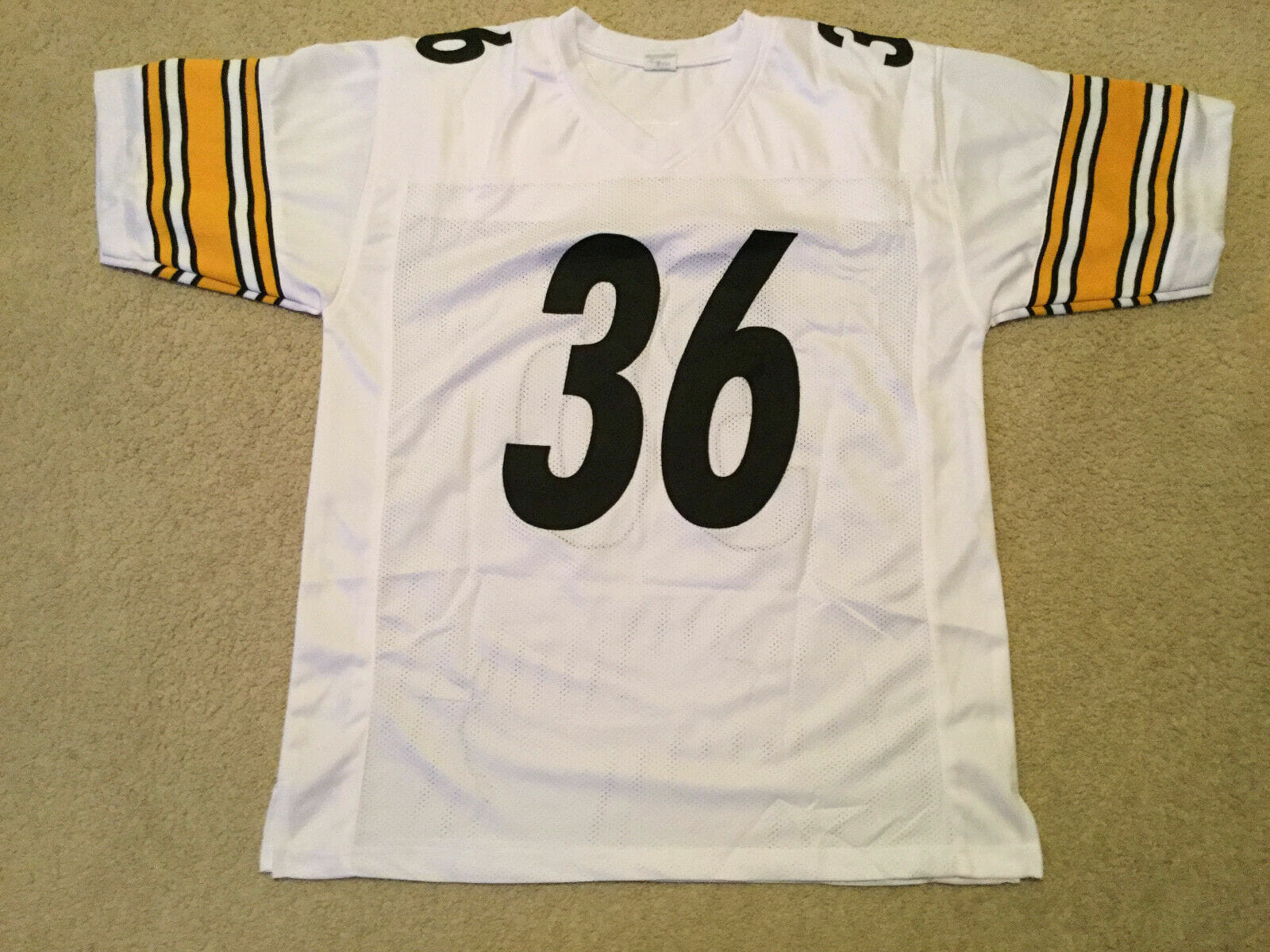 UNSIGNED CUSTOM Sewn Stitched Jerome Bettis White Jersey
