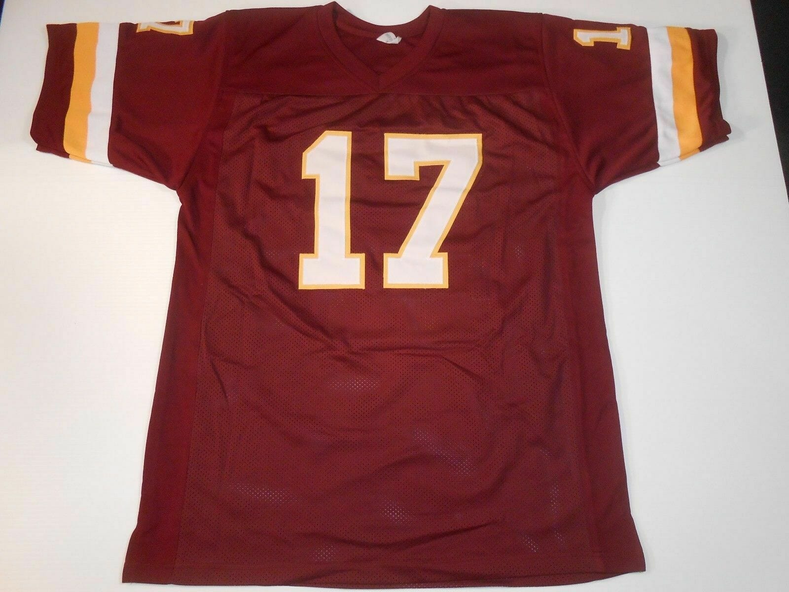 UNSIGNED CUSTOM Sewn Stitched Doug Williams Burgundy Jersey - Image 2