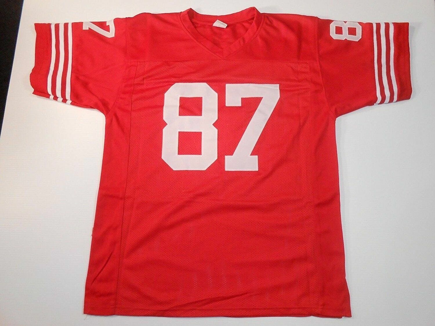 UNSIGNED CUSTOM Sewn Stitched Dwight Clark Red Jersey - Image 2