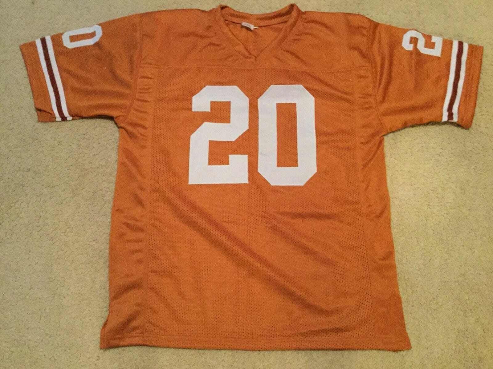 UNSIGNED CUSTOM Sewn Stitched Earl Campbell Burnt Orange Jersey - Image 2