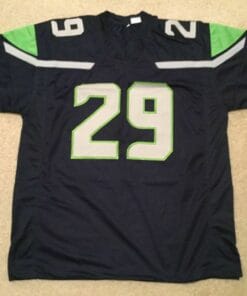 Alternative view of UNSIGNED CUSTOM Sewn Stitched Earl Thomas Blue Jersey