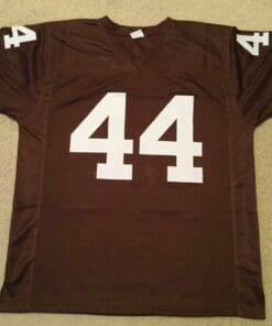 Alternative view of UNSIGNED CUSTOM Sewn Stitched Earnest Byner Brown Jersey