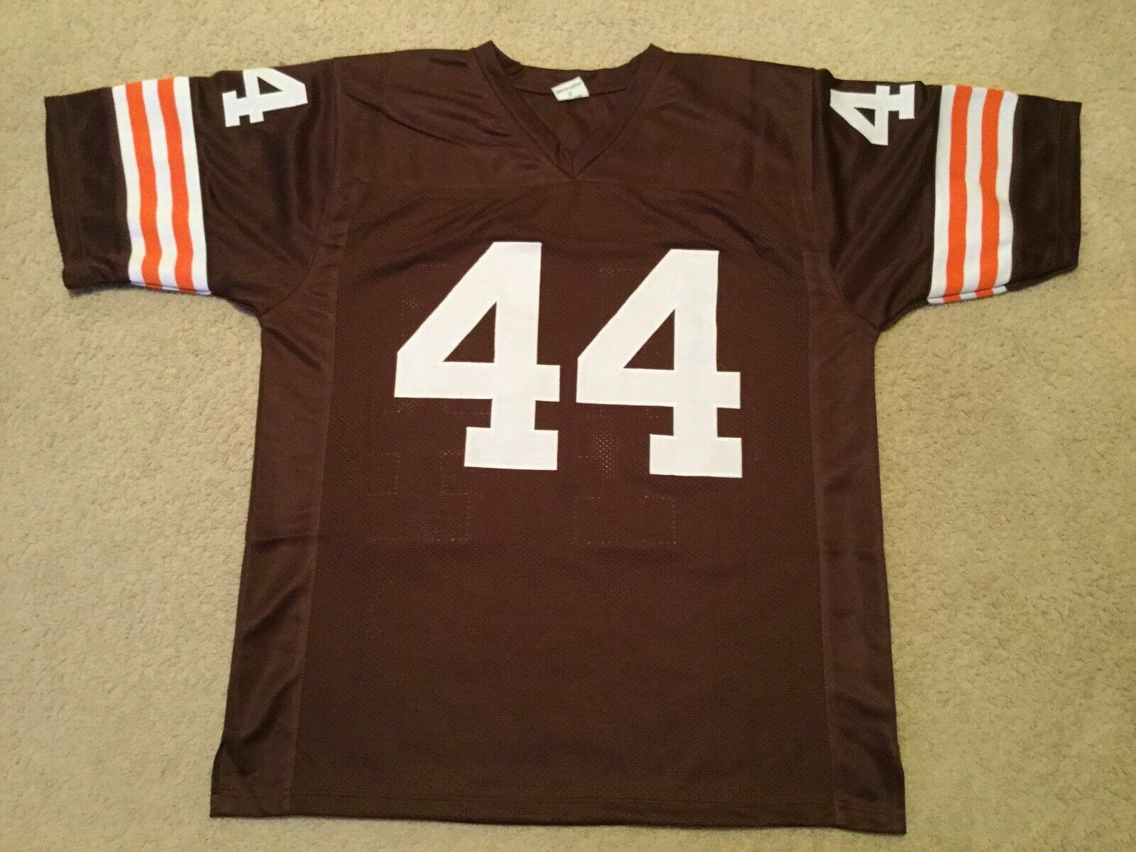 UNSIGNED CUSTOM Sewn Stitched Earnest Byner Brown Jersey - Image 2