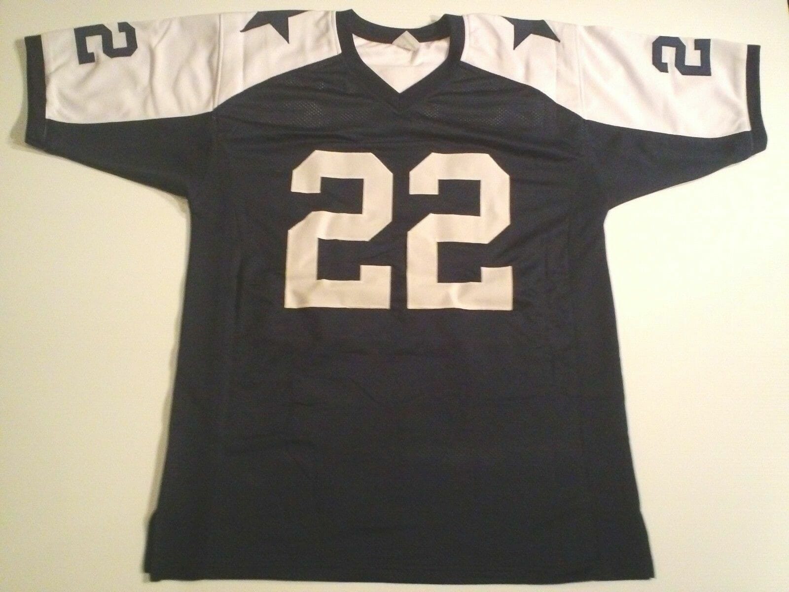 UNSIGNED CUSTOM Sewn Stitched Emmitt Smith Thanksgiving Jersey - Image 2