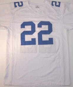 Alternative view of UNSIGNED CUSTOM Sewn Stitched Emmitt Smith White Jersey