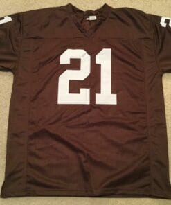 Alternative view of UNSIGNED CUSTOM Sewn Stitched Eric Metcalf Brown Jersey