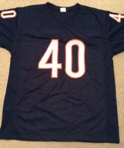 Alternative view of UNSIGNED CUSTOM Sewn Stitched Gale Sayers Blue Jersey
