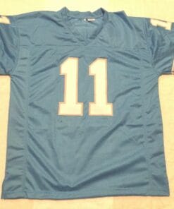 Alternative view of UNSIGNED CUSTOM Sewn Stitched Greg Landry Blue Jersey