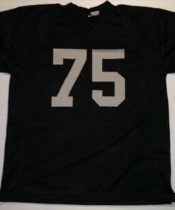 Alternative view of UNSIGNED CUSTOM Sewn Stitched Howie Long Black Jersey