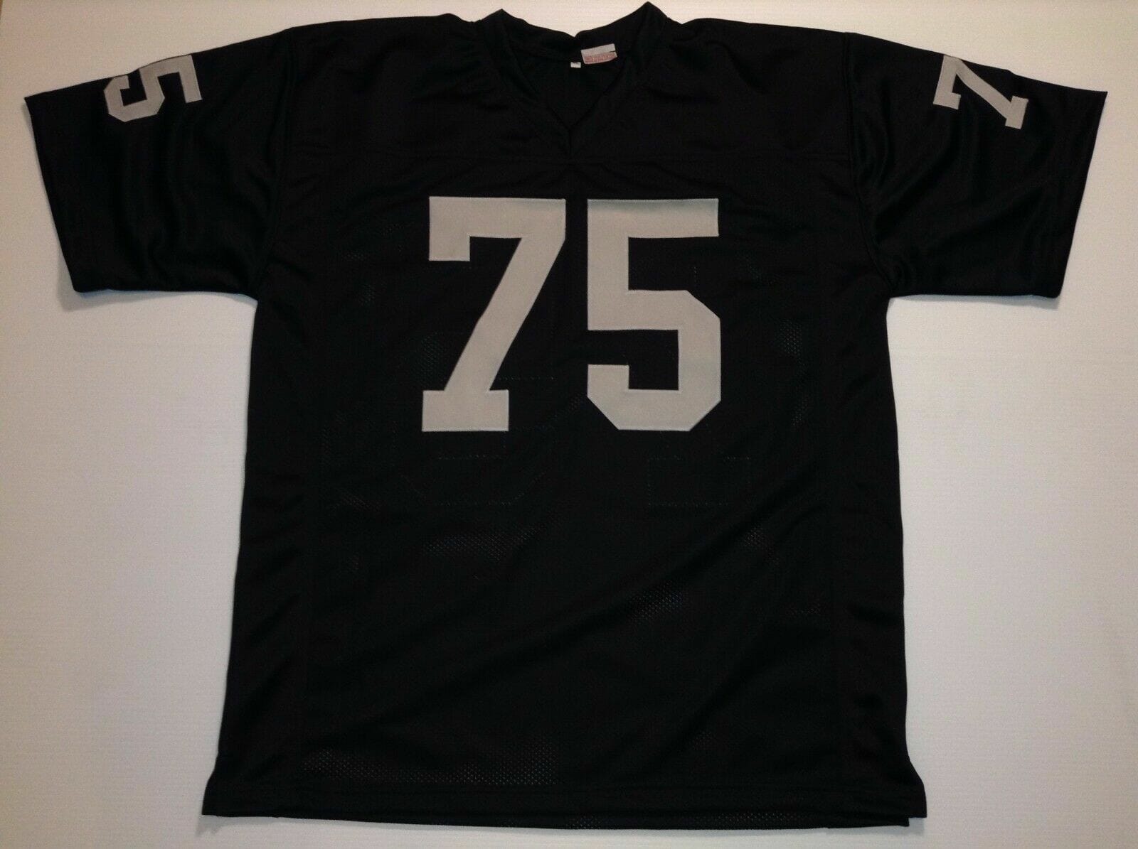 UNSIGNED CUSTOM Sewn Stitched Howie Long Black Jersey - Image 2