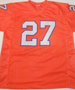 UNSIGNED CUSTOM Sewn Stitched Steve Atwater Orange Jersey