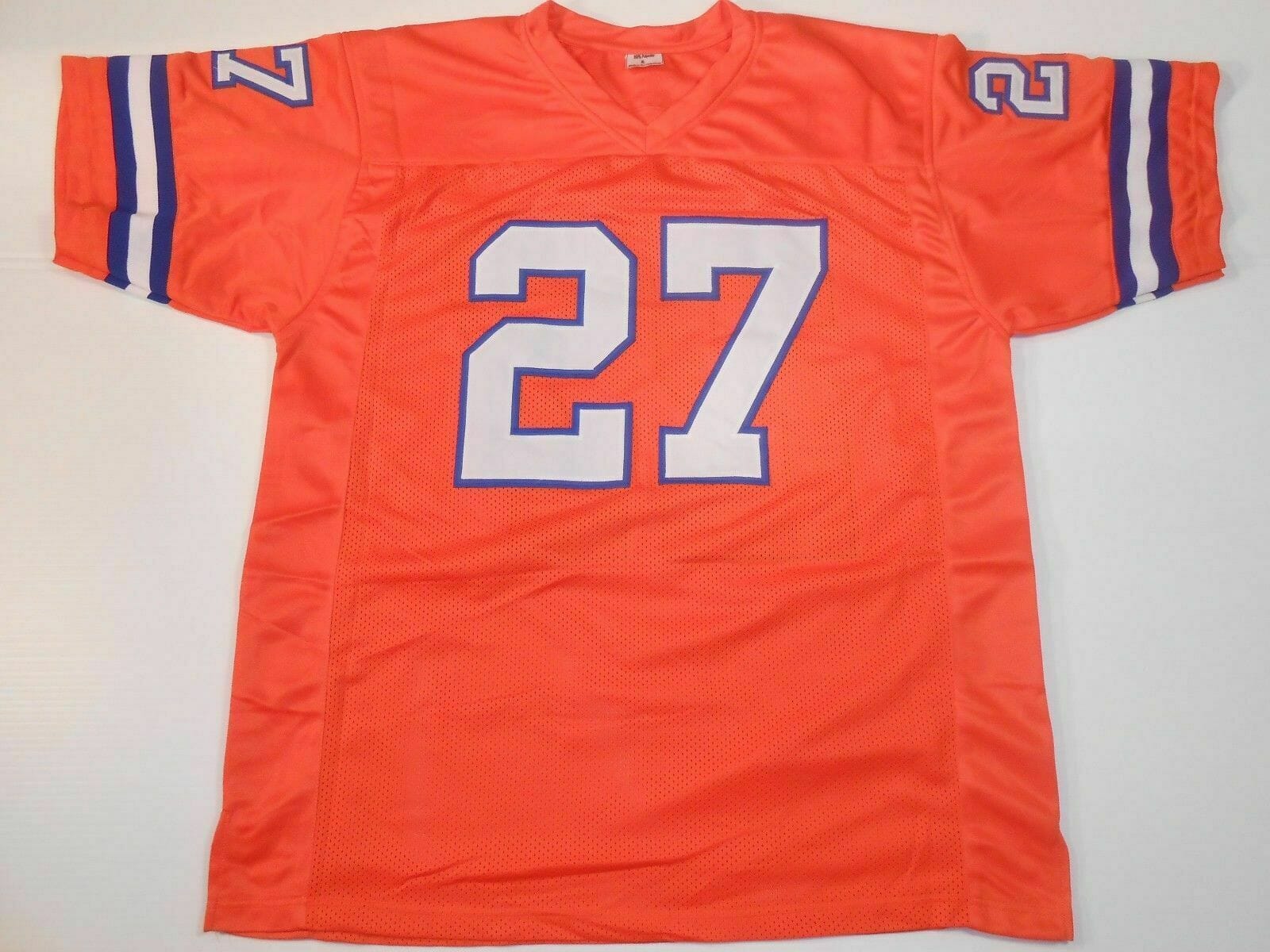 UNSIGNED CUSTOM Sewn Stitched Steve Atwater Orange Jersey