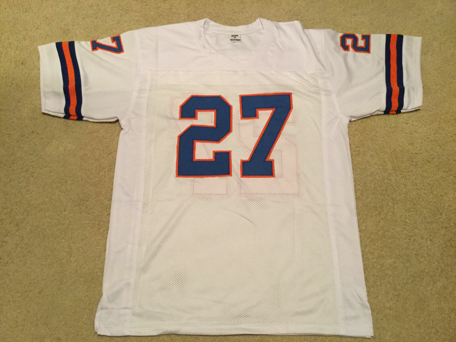 UNSIGNED CUSTOM Sewn Stitched Steve Atwater White Jersey