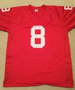 UNSIGNED CUSTOM Sewn Stitched Steve Young Red Jersey