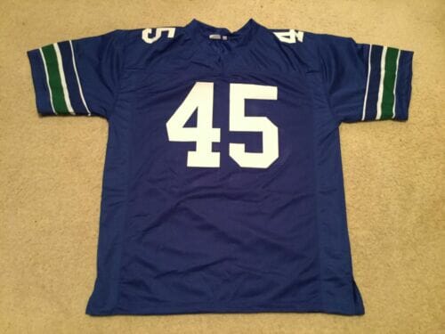 UNSIGNED CUSTOM Sewn Stitched Kenny Easley Blue Jersey