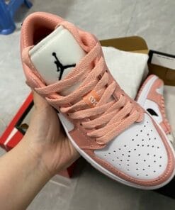 Alternative view of Air Jordan 1 Low White Pink