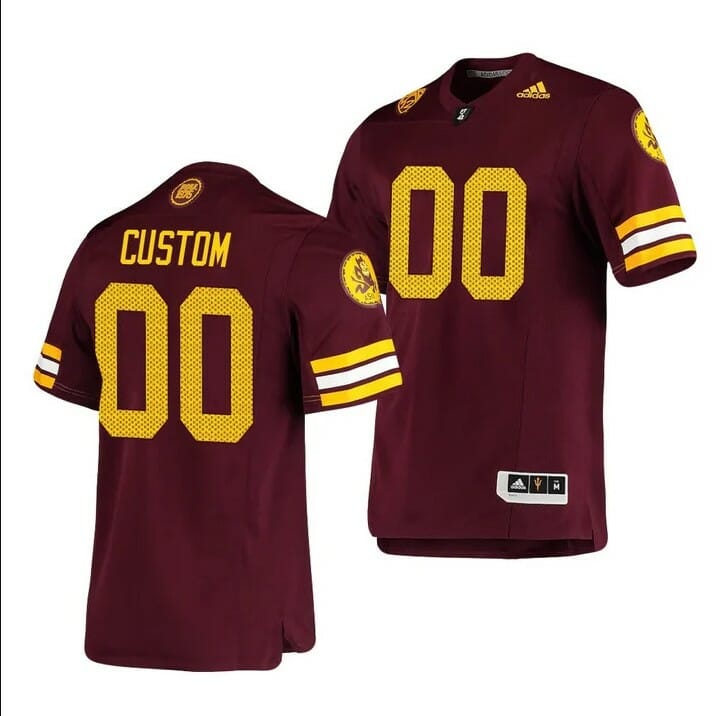 Arizona State Sun Devils Custom Premier Football Jersey Maroon