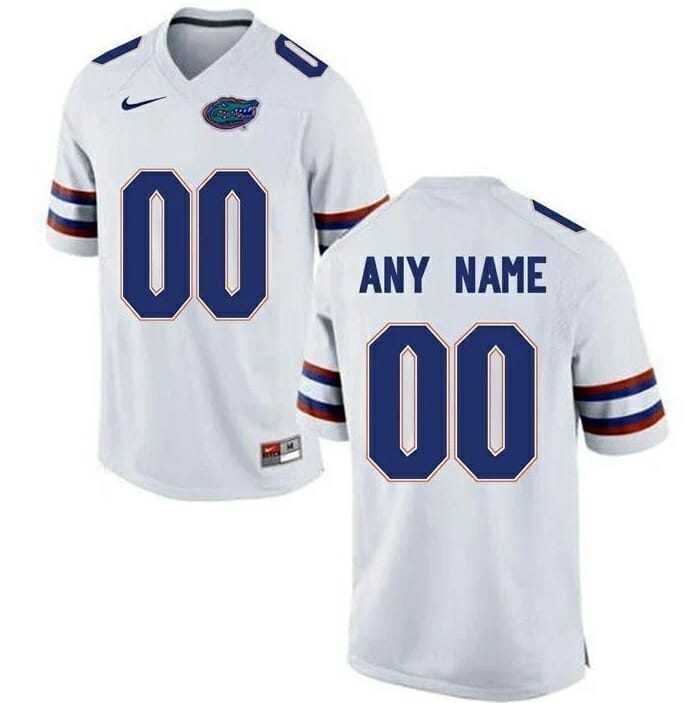 Florida Gators Custom College Football Jersey White