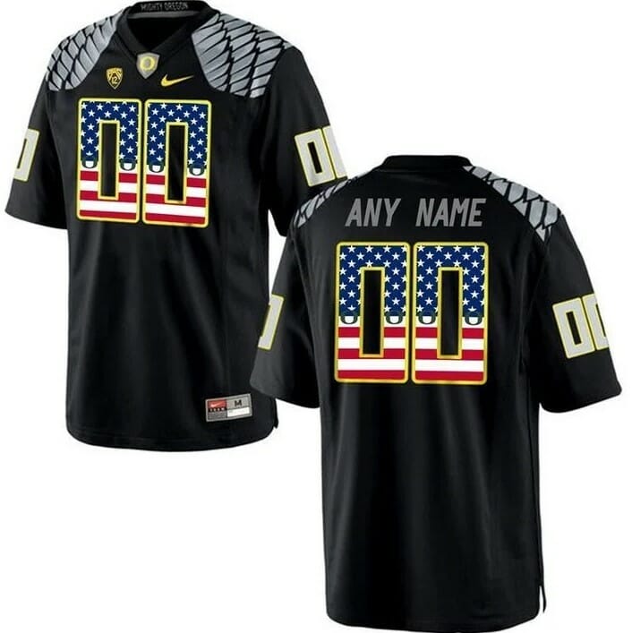 Custom Oregon Ducks Jersey College Football Limited Black