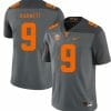 Tennessee Volunteers Dereck Barnett Jersey #9 Football NCAA Jerseys Gray