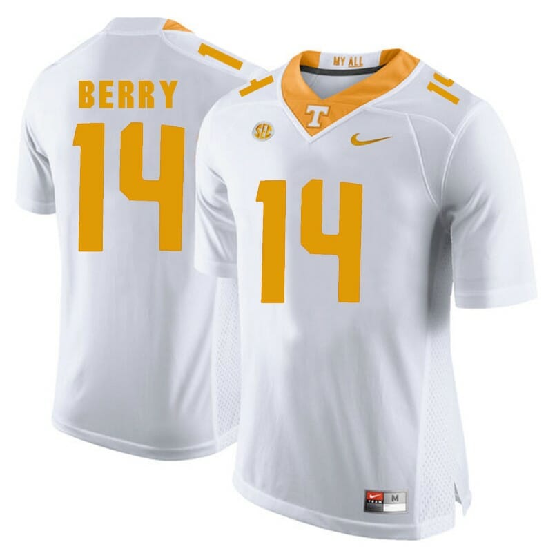 Tennessee Volunteers Eric Berry Jersey #14 Football NCAA Jerseys White Orange
