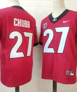 Nick Chubb UGA Jersey #27 NCAA Football Red