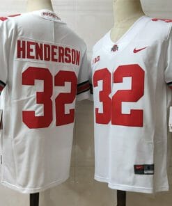 Ohio State Buckeyes #32 Henderson NCAA Football Jersey White