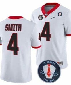 New UGA Jersey Nolan Smith #4 Jersey Honoring Vince Dooley Patch White