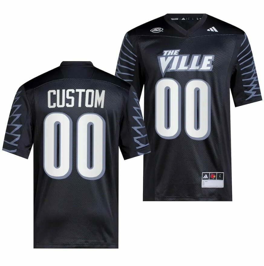 Custom Louisville Cardinals Jersey Name and Number College Football 2023 Premier Black