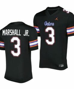 Florida Gators Jason Marshall Jr. Jersey #3 Alternate Game Black 2023 Salute To Service Uniform
