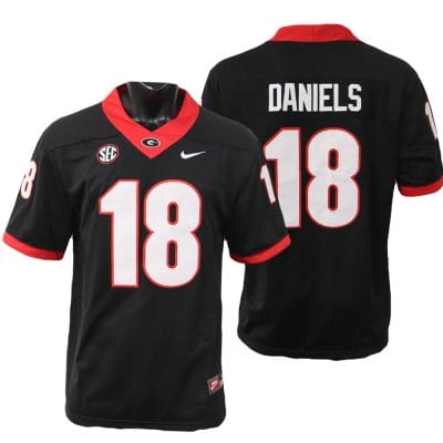 Georgia Bulldogs JT Daniels Jersey #18 College Football Game Black Alternative