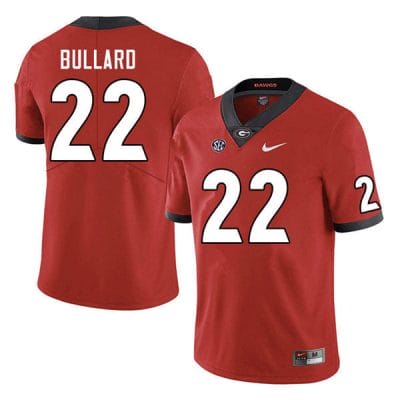 Georgia Bulldogs Javon Bullard Jersey #22 College Football Game Red