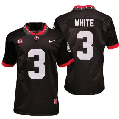 Georgia Bulldogs Zamir White Jersey #3 College Football Game Black