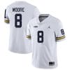 Michigan Wolverines Derrick Moore Jersey #8 College Football Game White