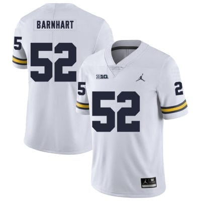Michigan Wolverines Karsen Barnhart Jersey #52 College Football Game White