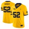 Michigan Wolverines Karsen Barnhart Jersey #52 College Football Game Yellow