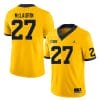 Michigan Wolverines Tyler McLaurin Jersey #27 College Football Game Yellow
