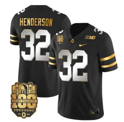Ohio State Buckeyes TreVeyon Henderson Jersey #32 College Football Stitched Black Limited