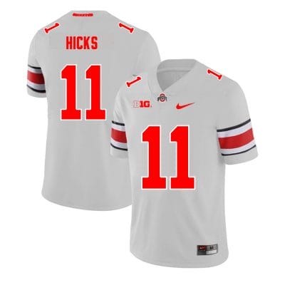Ohio State Buckeyes CJ Hicks Jersey #11 College Football Game Gray