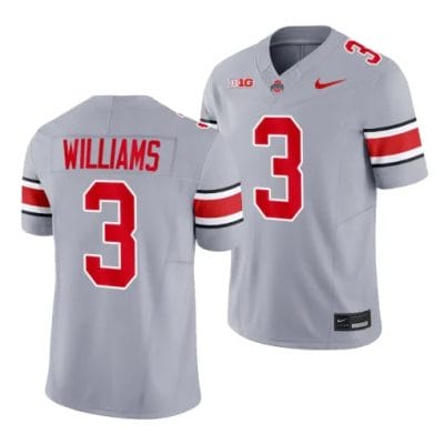 Ohio State Buckeyes Miyan Williams Jersey #3 College Football Game Gray