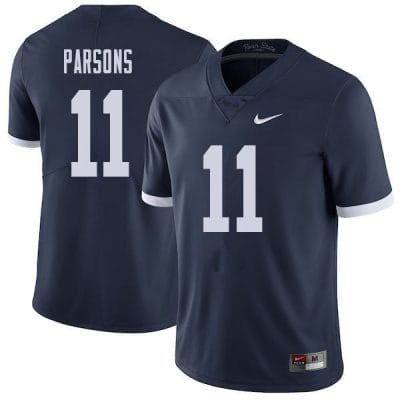 Penn State Micah Parsons Jersey #11 College Football Game Navy With Name Retro