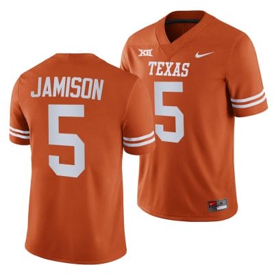 Texas Longhorns D’Shawn Jamison Jersey #5 College Football Orange
